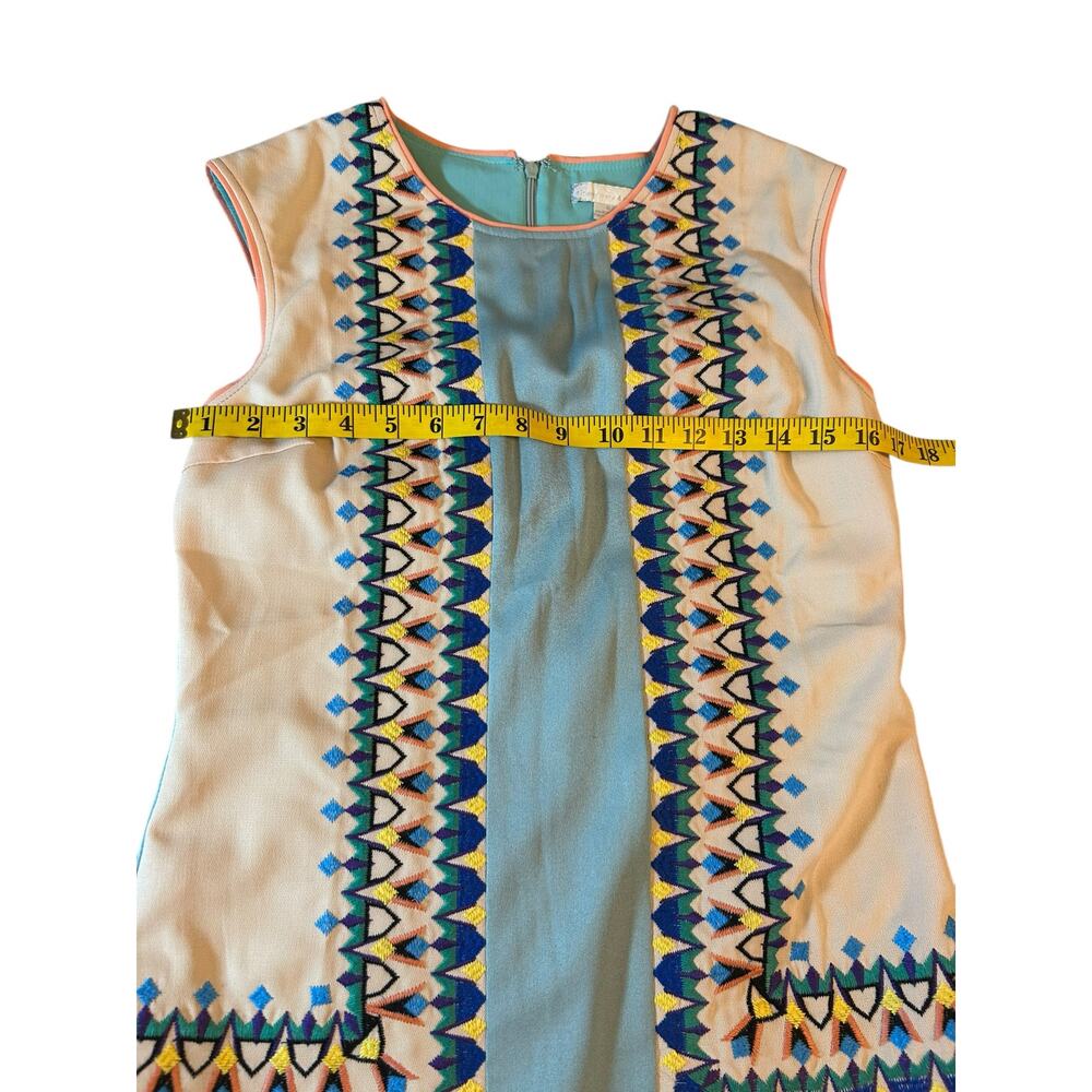 Boho Embroidered Champagne and Strawberry Dress - Size S - Picture 9 of 10